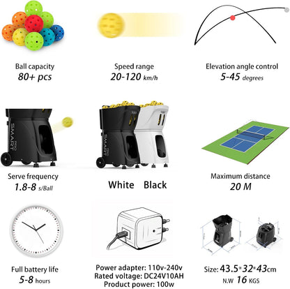 PP-SMART Pro Pickleball Machine – App-Controlled Smart Ball Launcher