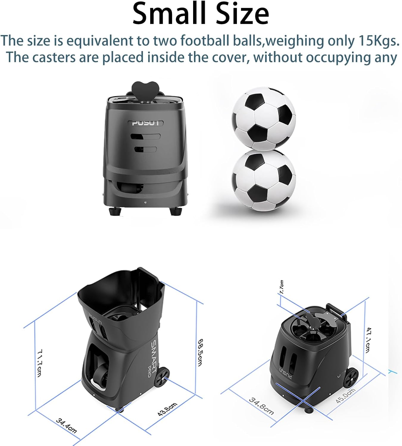 PP-SMART Pro Pickleball Machine – App-Controlled Smart Ball Launcher