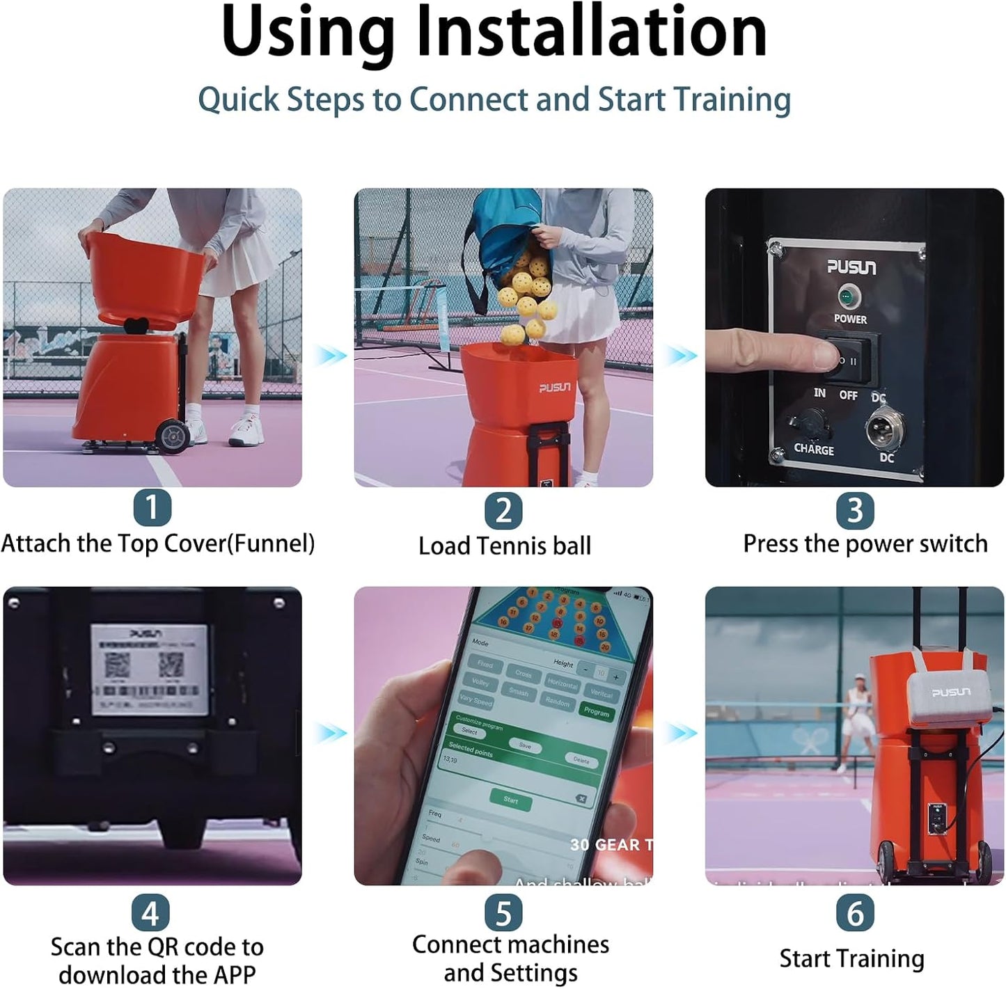PP-SMART Pro Pickleball Machine – App-Controlled Smart Ball Launcher